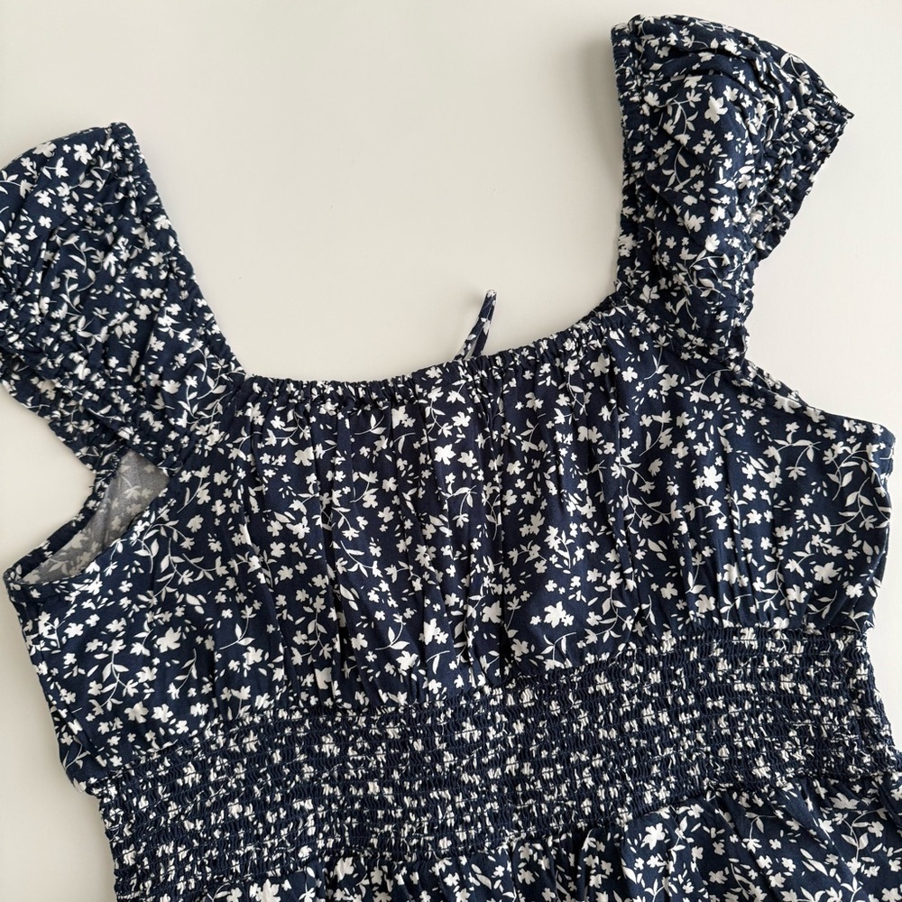 Old Navy Floral Dress Navy and White Floral - Small